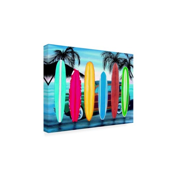 Patrick Sullivan 'Woody & Surfboards' Canvas Art,24x32